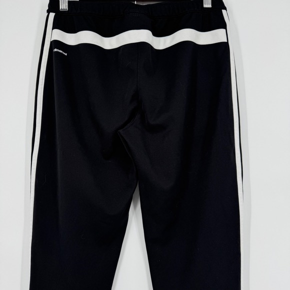 Adidas Climalite Womens Medium Black White Stripe Athletic Track Pants Joggers - Picture 5 of 10